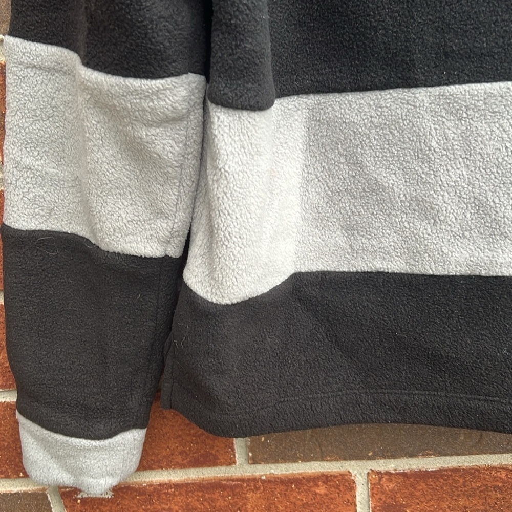 Victorias Secret PINK Fleece Stripe Pullover Quarter Zip Sweater - Picture 9 of 10